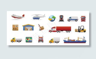 交通工具图标,免抠元素