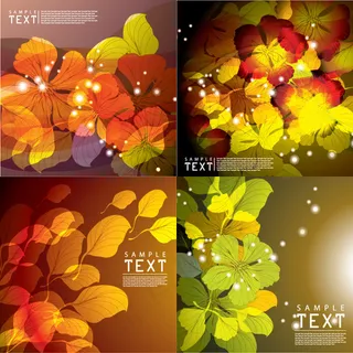 梦幻花朵背景,背景元素