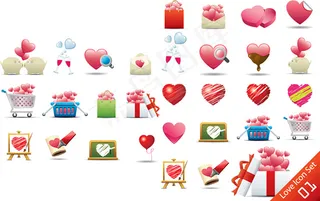 爱心生活图标,免抠元素