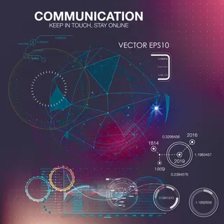 抽象几何HUD界面