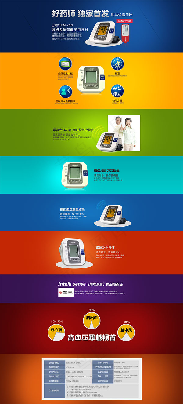 欧姆龙促销页面psd模版下载