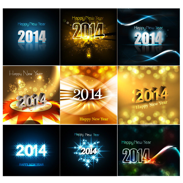 2014新年字体背景eps,ai矢量模版下载