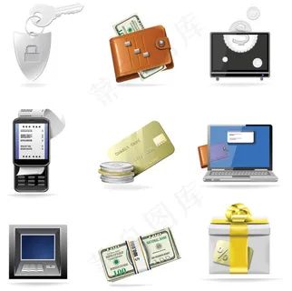 商业金融类图标,免抠元素