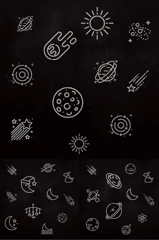 航天主题图标,免抠元素