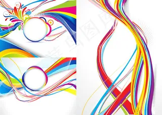 动感彩色流线背景