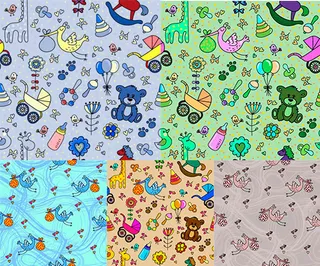 卡通玩具背景矢量