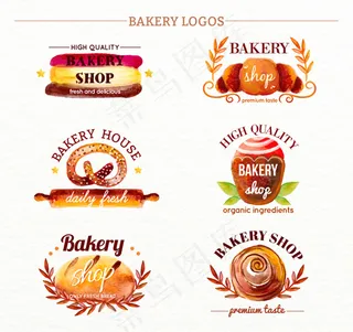 彩绘面包店标志