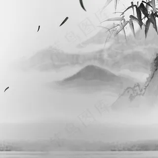 水墨毛笔水墨画