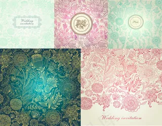 花卉底纹背景矢量,背景元素