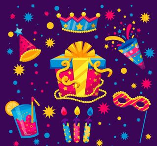 生日物品矢量