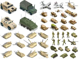 军用武器主题矢量