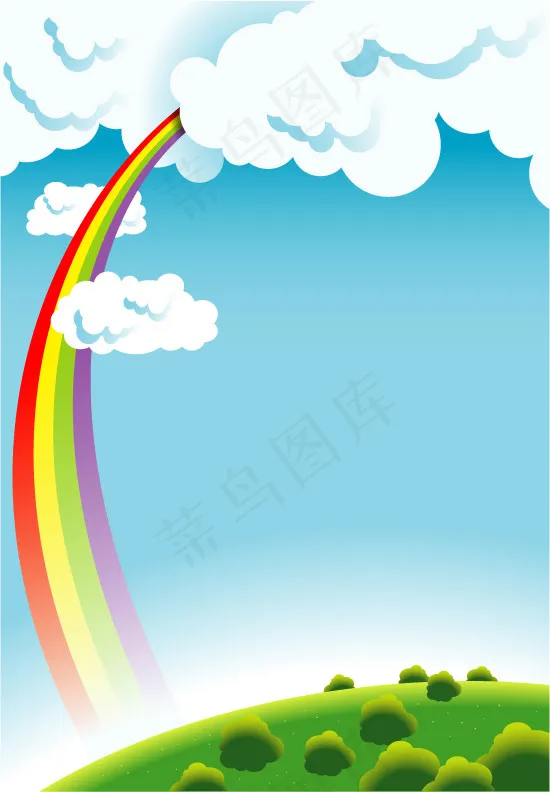 绿地彩虹景观eps,ai矢量模版下载