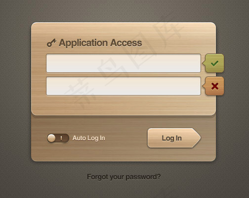 木纹网页登陆框