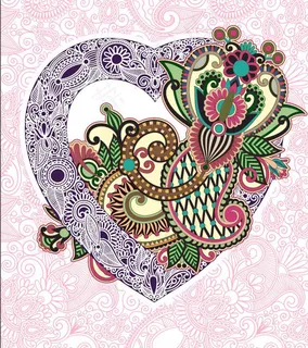 情人节古典花纹