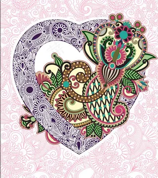 情人节古典花纹