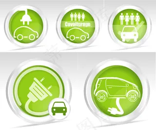 充电汽车图标,免抠元素