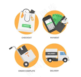 电子商务图标,免抠元素,背景元素