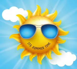 戴着墨镜的太阳