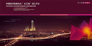 城市夜景地产海报