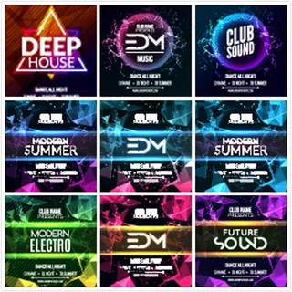 炫彩几何个性海报