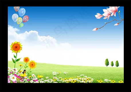 春天展板背景