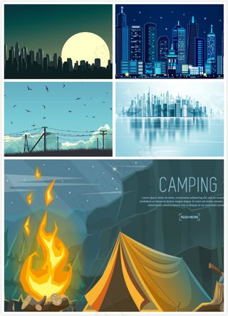 城市建筑风景矢量