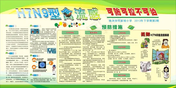 禽流感预防展板cdr矢量模版下载