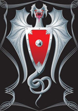 矢量西方龙形盾牌