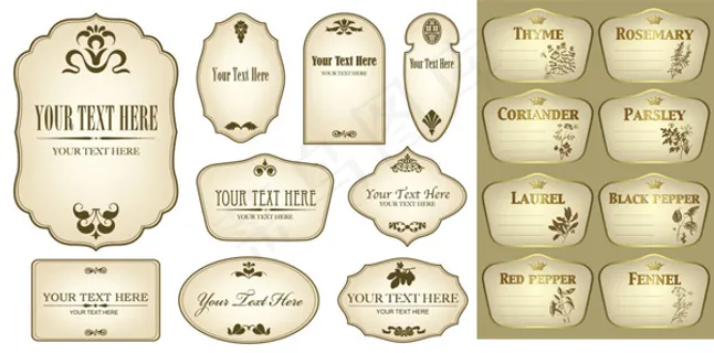 简洁的瓶贴瓶身贴