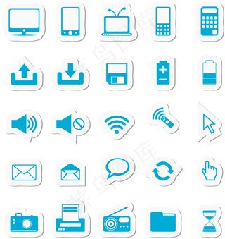 剪纸单色图标,免抠元素