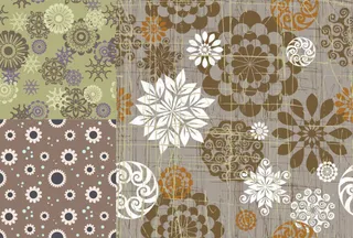 怀旧花纹背景,背景元素