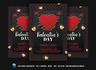 情人节海报模板