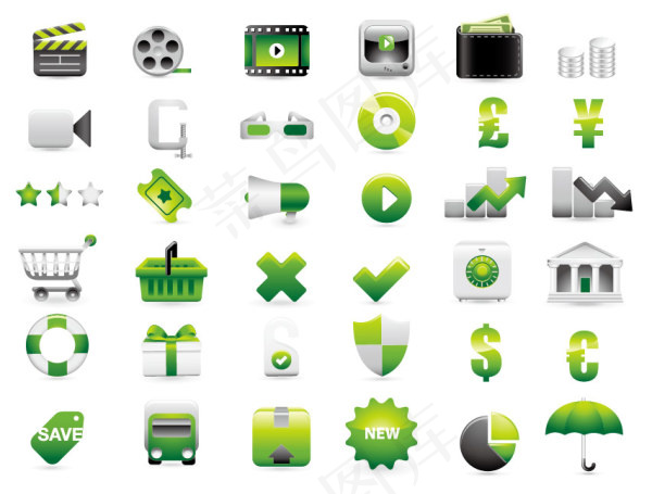 购物装饰图标,免抠元素