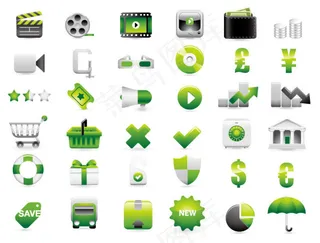 购物装饰图标,免抠元素