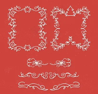 圣诞节花纹矢量