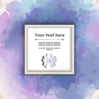 白色框架水彩背景