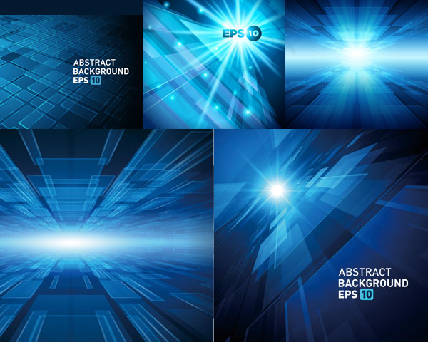 蓝色科技背景,背景元素