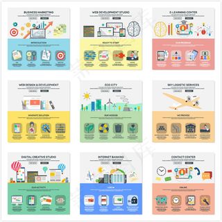 扁平化生活图标,免抠元素