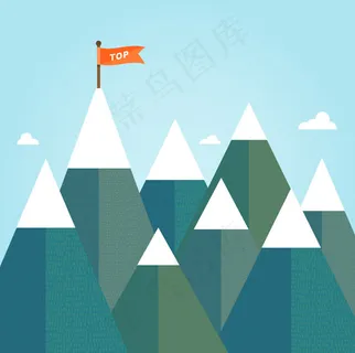插旗子的雪山 插旗子的雪山