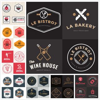 餐饮标签设计,免抠元素