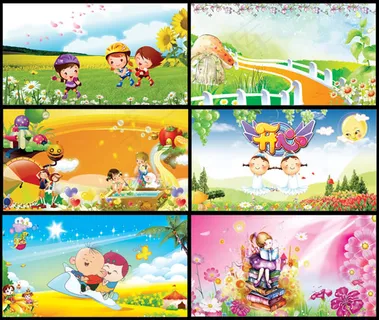 开心童年儿童画