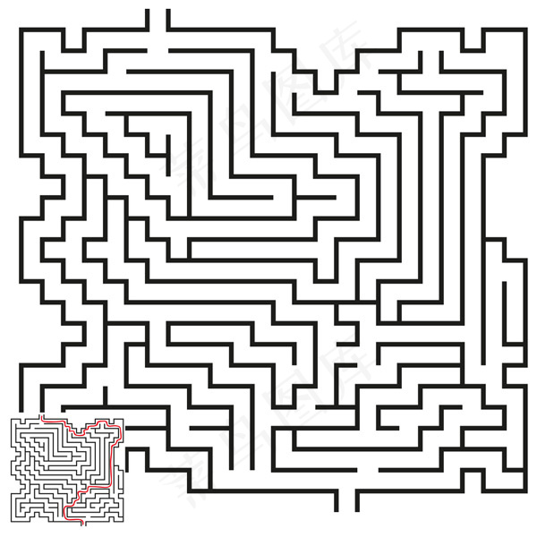 线条迷宫图案