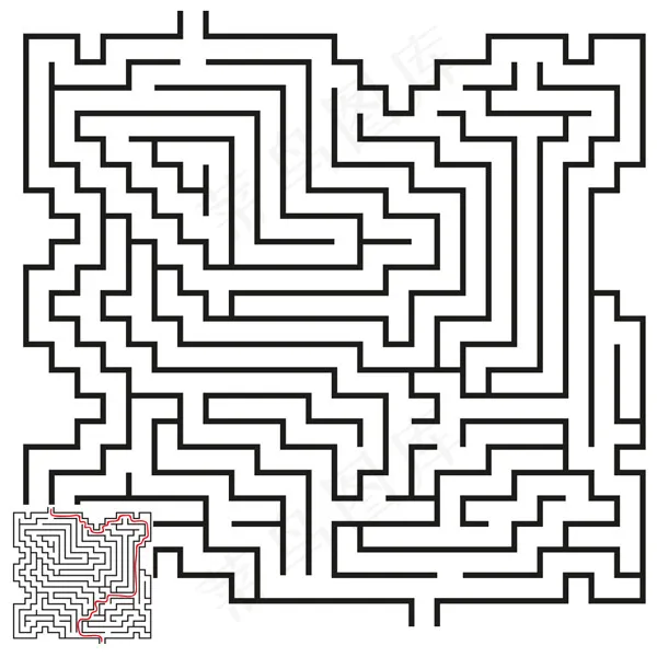 线条迷宫图案