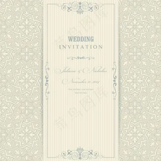 花纹边框请柬请帖