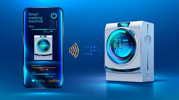 黑科技智能洗衣机,背景元素