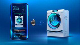 黑科技智能洗衣机,背景元素