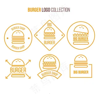 橙色汉堡包标志