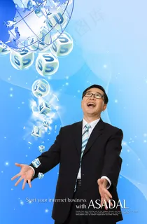 散落方块商务,背景元素