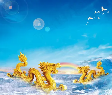 金龙海报背景