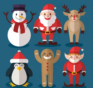 圣诞节角色矢量